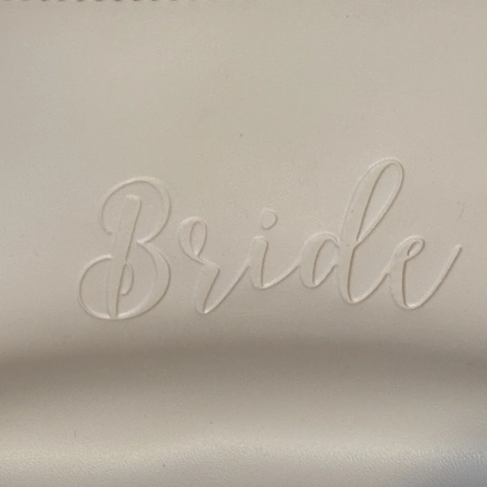 Pink Bride Makeup Bag or Clutch with Gold Accents